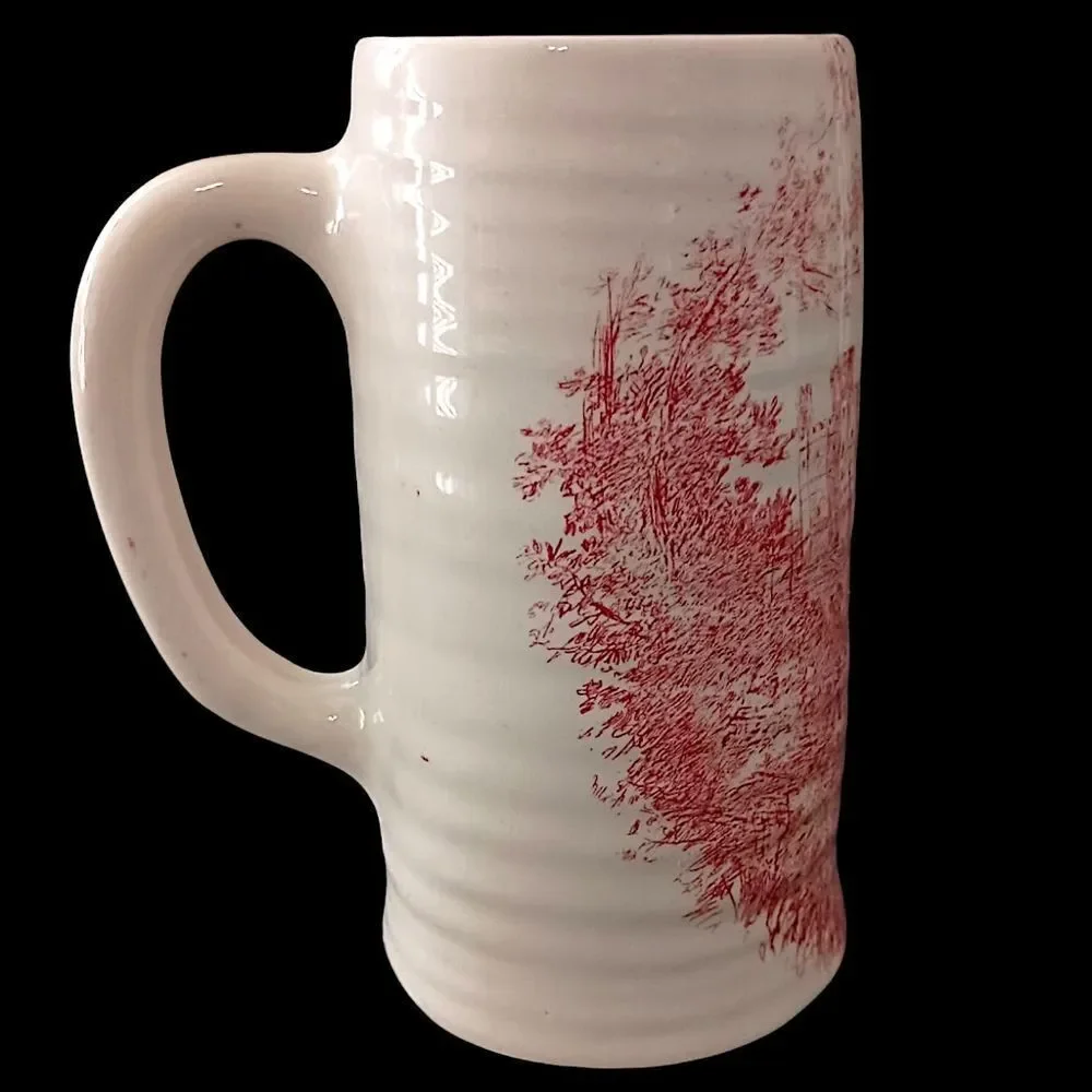 Royal Staffordshire Wilkinson‎ Tankard Stein Mug ANTIQUE Carnarvon Castle Red.